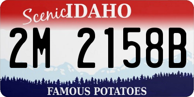 ID license plate 2M2158B