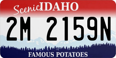 ID license plate 2M2159N