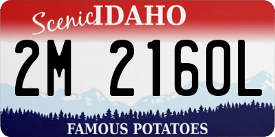 ID license plate 2M2160L