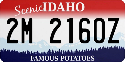 ID license plate 2M2160Z