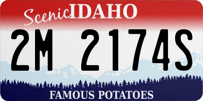 ID license plate 2M2174S