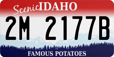 ID license plate 2M2177B