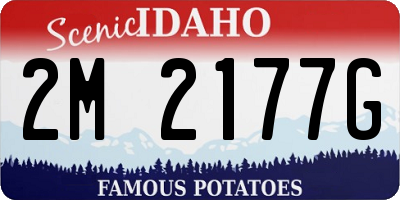 ID license plate 2M2177G