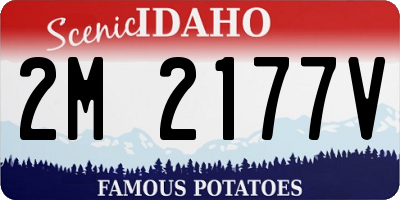 ID license plate 2M2177V