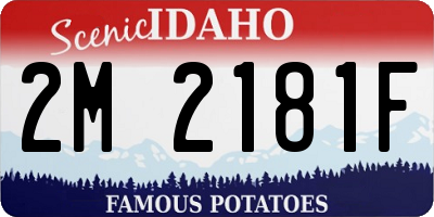 ID license plate 2M2181F