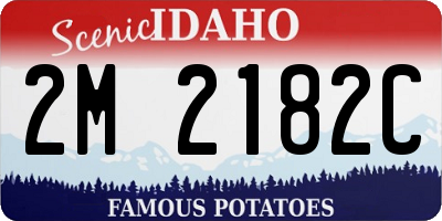ID license plate 2M2182C
