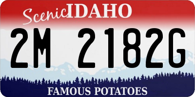 ID license plate 2M2182G