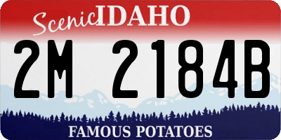 ID license plate 2M2184B