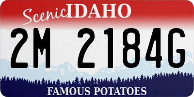 ID license plate 2M2184G