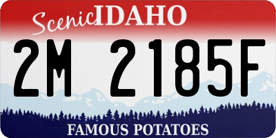 ID license plate 2M2185F