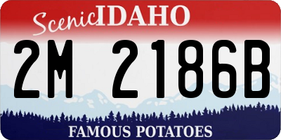 ID license plate 2M2186B