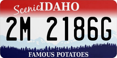 ID license plate 2M2186G