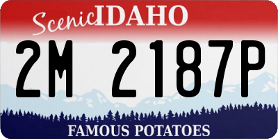 ID license plate 2M2187P