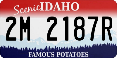 ID license plate 2M2187R