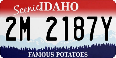 ID license plate 2M2187Y