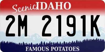 ID license plate 2M2191K