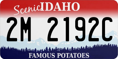 ID license plate 2M2192C