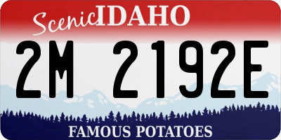 ID license plate 2M2192E