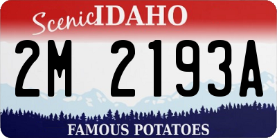 ID license plate 2M2193A