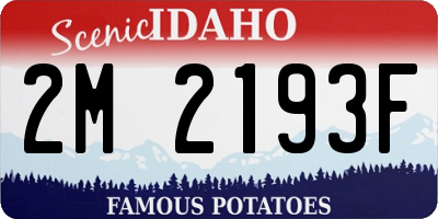 ID license plate 2M2193F