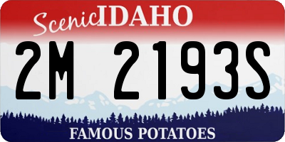 ID license plate 2M2193S