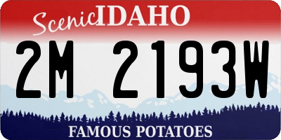 ID license plate 2M2193W