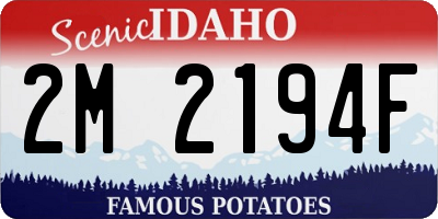 ID license plate 2M2194F