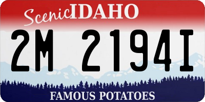ID license plate 2M2194I