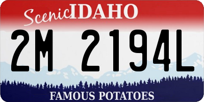 ID license plate 2M2194L