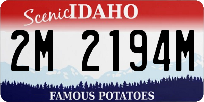 ID license plate 2M2194M