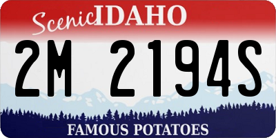 ID license plate 2M2194S