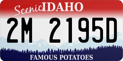 ID license plate 2M2195D