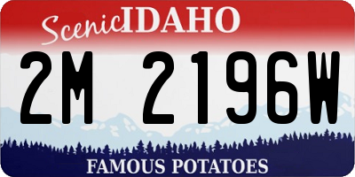 ID license plate 2M2196W