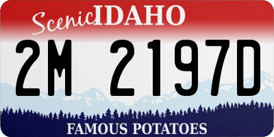 ID license plate 2M2197D