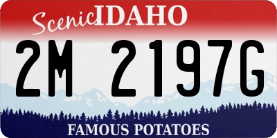 ID license plate 2M2197G