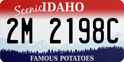 ID license plate 2M2198C