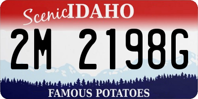 ID license plate 2M2198G