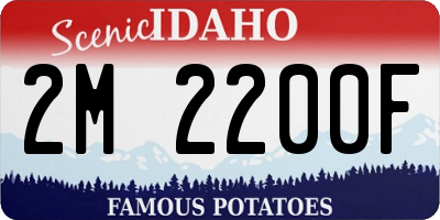 ID license plate 2M2200F