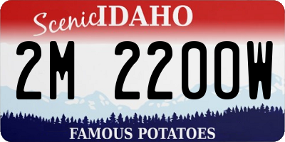 ID license plate 2M2200W