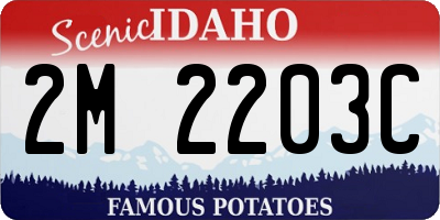 ID license plate 2M2203C