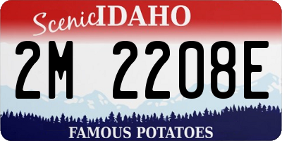 ID license plate 2M2208E