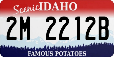 ID license plate 2M2212B