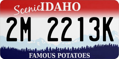 ID license plate 2M2213K