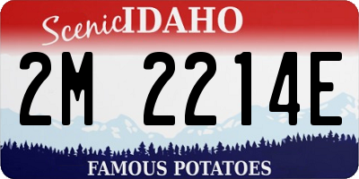 ID license plate 2M2214E