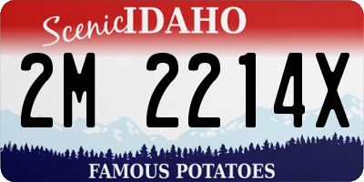 ID license plate 2M2214X