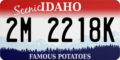 ID license plate 2M2218K