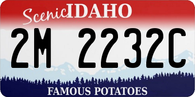 ID license plate 2M2232C
