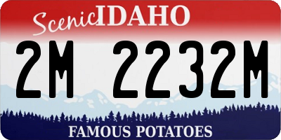 ID license plate 2M2232M