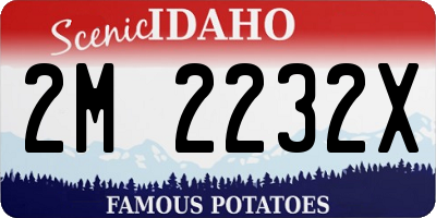 ID license plate 2M2232X