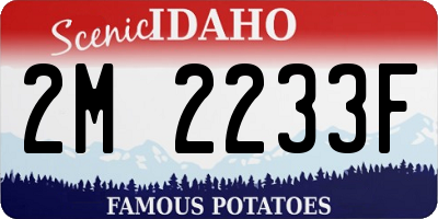 ID license plate 2M2233F